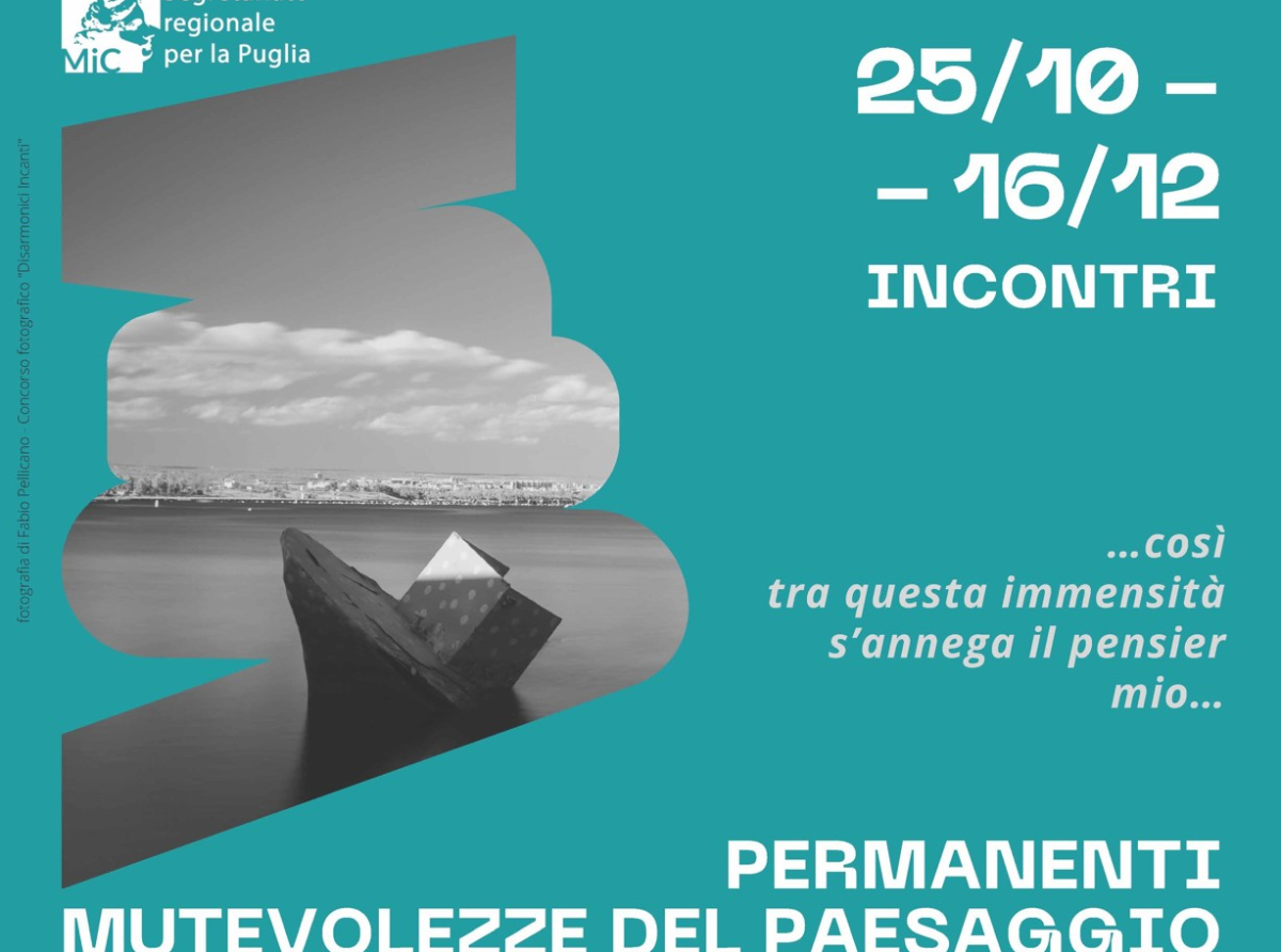 ‘ Permanenti mutevolezze del paesaggio’, domani al Teatro Petruzzelli il primo incontro del ciclo organizzato dal Segretariato per la Puglia del MIC